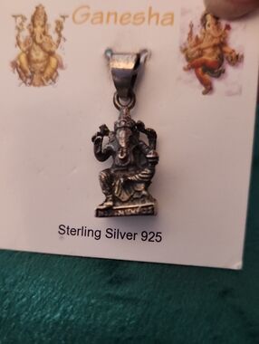 NWOT Ganesha Solid Sterling Silver Pendant